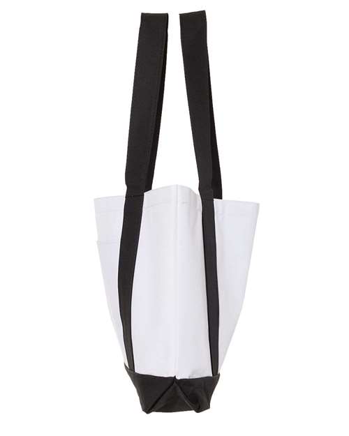 Liberty Bags 7002 P&O Cruiser Tote - White/ Black - side
