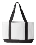 Liberty Bags 7002 P&O Cruiser Tote - White/ Black - front