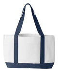 Liberty Bags 7002 P&O Cruiser Tote - White/ Navy - front