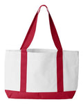 Liberty Bags 7002 P&O Cruiser Tote - White/ Red - back
