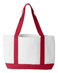 Liberty Bags 7002 P&O Cruiser Tote - White/ Red - front