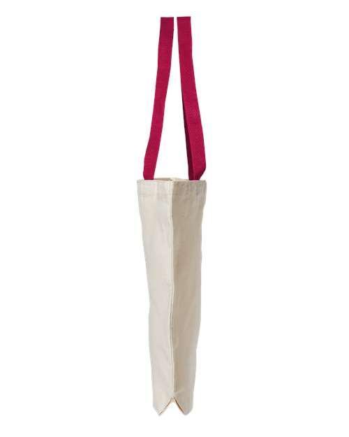Liberty Bags 8868 Natural Tote with Contrast-Color Handles - Natural/ Red - side