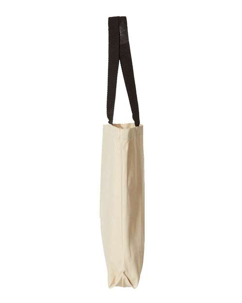 Liberty Bags 8868 Natural Tote with Contrast-Color Handles - Natural/ Black - side