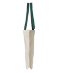 Liberty Bags 8868 Natural Tote with Contrast-Color Handles - Natural/ Forest - side
