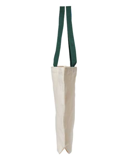 Liberty Bags 8868 Natural Tote with Contrast-Color Handles - Natural/ Forest - side