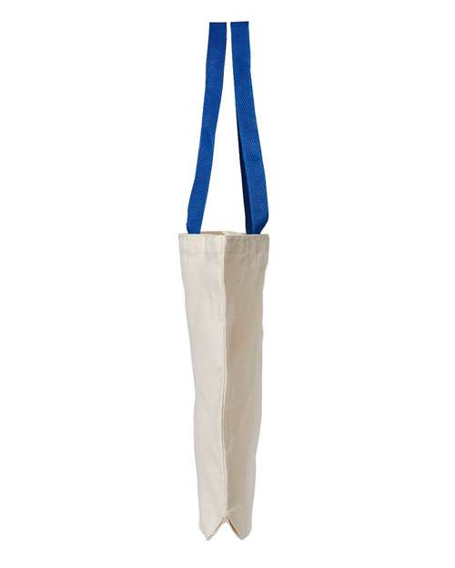 Liberty Bags 8868 Natural Tote with Contrast-Color Handles - Natural/ Royal - side