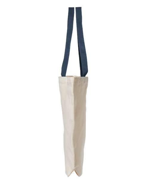 Liberty Bags 8868 Natural Tote with Contrast-Color Handles - Natural/ Navy - side