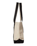 Liberty Bags 8871 Windward Large Cotton Canvas Classic Resort Tote - Natural/ Black - side