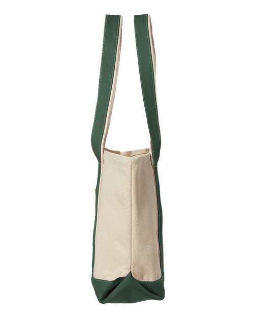 Liberty Bags 8872 Carmel Classic XL Cotton Canvas Resort Tote - Natural/ Forest - side