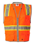 Kishigo 1510-1511 Unisex Premium Brilliant Series Heavy-Duty Class 2 Vest - Orange - front