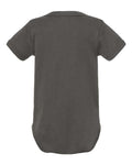 Rabbit Skins 4400 Infant Baby Rib Bodysuit - Charcoal - back