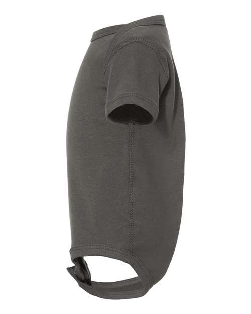 Rabbit Skins 4400 Infant Baby Rib Bodysuit - Charcoal - side