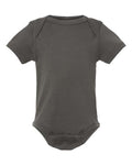 Rabbit Skins 4400 Infant Baby Rib Bodysuit - Charcoal - front