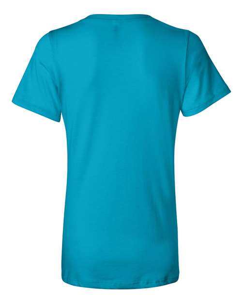 BELLA + CANVAS 6405 Women’s Relaxed Jersey V-Neck Tee - Turquoise - back
