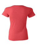 BELLA + CANVAS 8435 Women’s Triblend Deep V-Neck Tee - Red Triblend - back