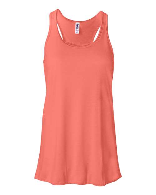 BELLA + CANVAS 8800 Women's Flowy Racerback Tank - Coral - front