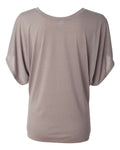 BELLA + CANVAS 8821 Women’s Flowy Draped Dolman Tee - Pebble Brown - back