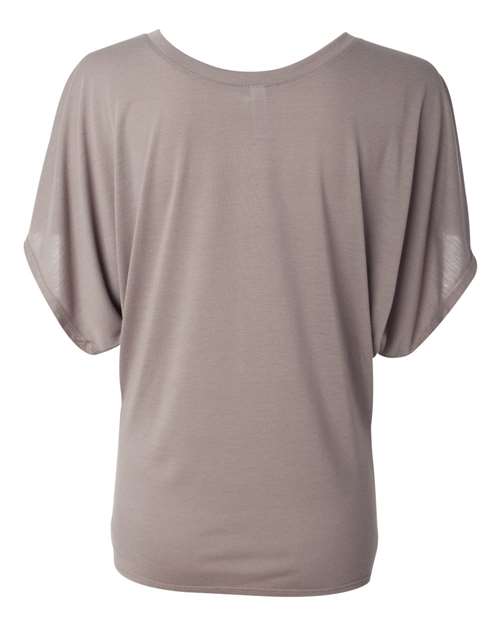 BELLA + CANVAS 8821 Women’s Flowy Draped Dolman Tee - Pebble Brown - back