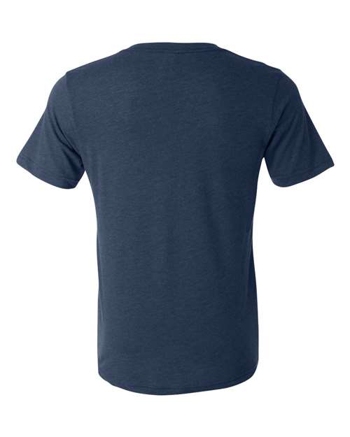 Bella + Canvas 3415 Triblend V-Neck Tee - Navy Triblend - back