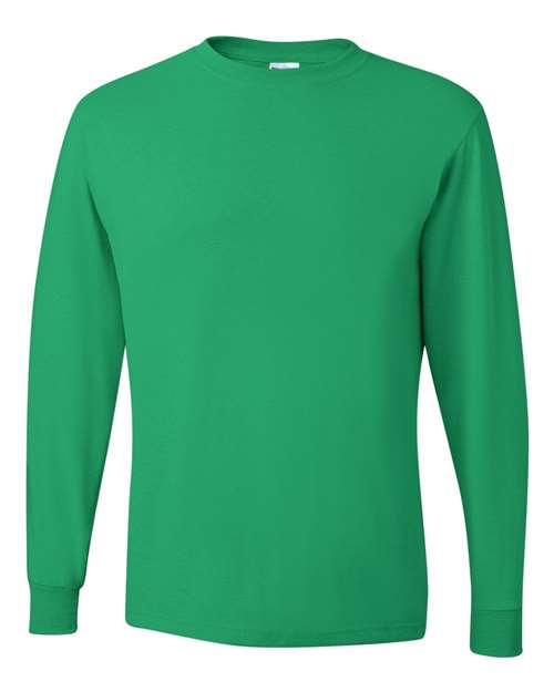 Jerzees 29LSR Unisex Dri-Power Long Sleeve 50/50 T-Shirt - Kelly - front