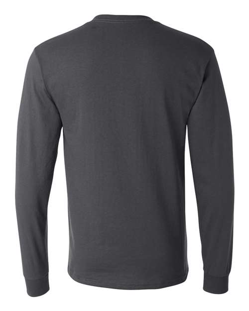 Jerzees 29LSR Unisex Dri-Power Long Sleeve 50/50 T-Shirt - Charcoal Grey - back