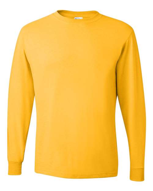 Jerzees 29LSR Unisex Dri-Power Long Sleeve 50/50 T-Shirt - Island Yellow - front