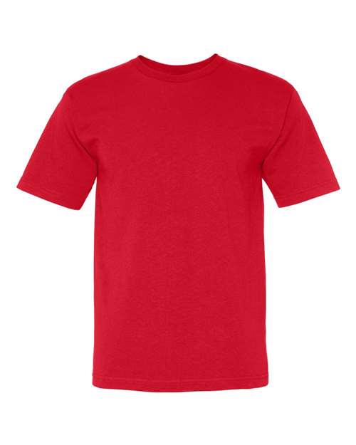 Bayside 5040 Unisex USA-Made Midweight T-Shirt - Red - front