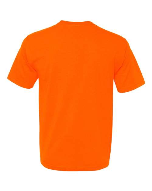 Bayside 5040 Unisex USA-Made Midweight T-Shirt - Bright Orange - back