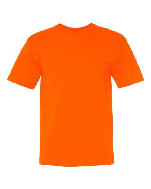 Bayside 5040 Unisex USA-Made Midweight T-Shirt - Bright Orange - front