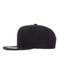 Yupoong 6089M Premium Flat Bill Snapback Cap - Black - side