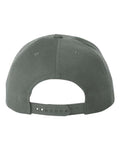 Yupoong 6089M Premium Flat Bill Snapback Cap - Dark Grey - back