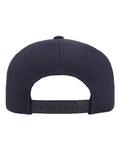 Yupoong 6089M Premium Flat Bill Snapback Cap - Dark Navy - back