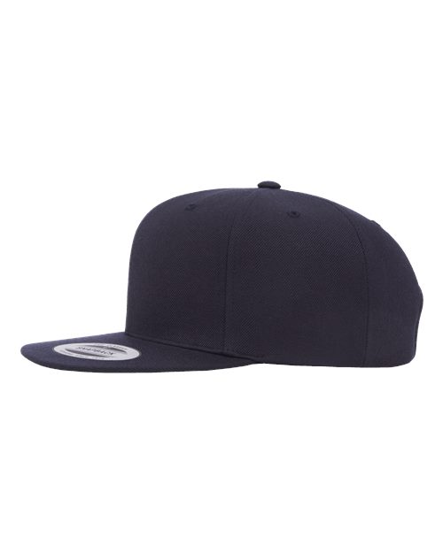 Yupoong 6089M Premium Flat Bill Snapback Cap - Dark Navy - side
