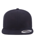 Yupoong 6089M Premium Flat Bill Snapback Cap - Dark Navy - front
