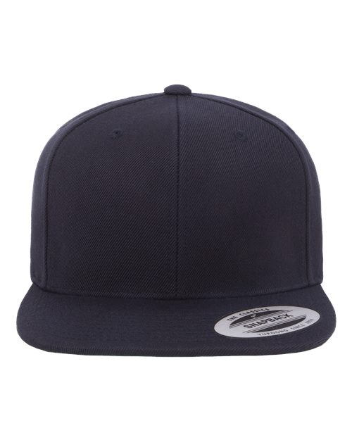 Yupoong 6089M Premium Flat Bill Snapback Cap - Dark Navy - front