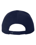 Yupoong 6089M Premium Flat Bill Snapback Cap - Navy - back