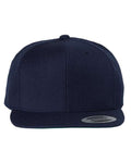 Yupoong 6089M Premium Flat Bill Snapback Cap - Navy - front