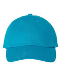 Valucap VC300A Bio-Washed Classic Dad Hat - Neon Blue - front