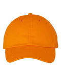 Valucap VC300A Bio-Washed Classic Dad Hat - Neon Orange - front