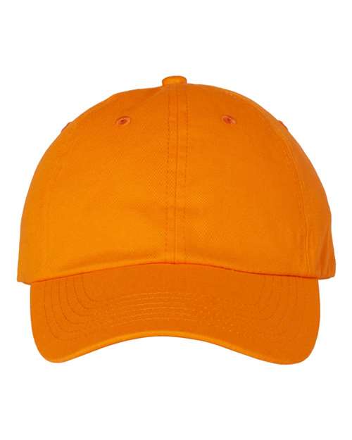 Valucap VC300A Bio-Washed Classic Dad Hat - Neon Orange - front