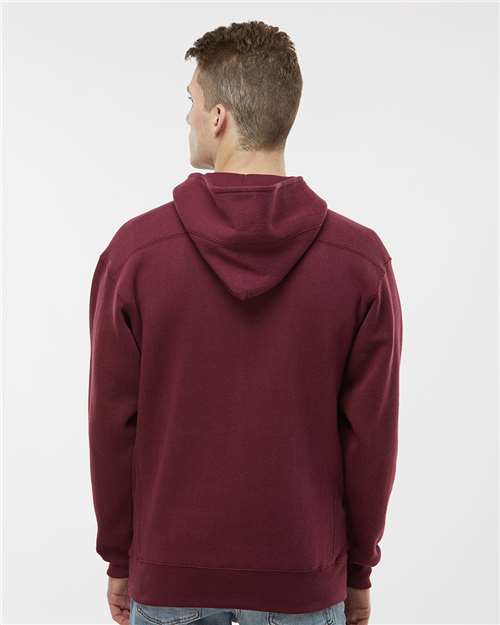 J. America 8830 Men's Sport Lace Hooded Sweatshirt - Maroon - model back