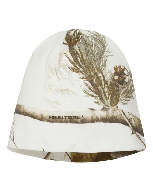 Kati LCB08 8" Licensed Camo Beanie - White Realtree AP - back
