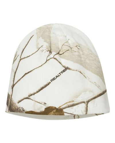 Kati LCB08 8" Licensed Camo Beanie - White Realtree AP - front