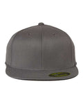 Flexfit 6210FF 210 Flat Bill Cap - Dark Grey - front