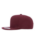 Yupoong 6089M Premium Flat Bill Snapback Cap - Maroon - side