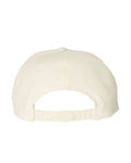Yupoong 6089M Premium Flat Bill Snapback Cap - Natural - back