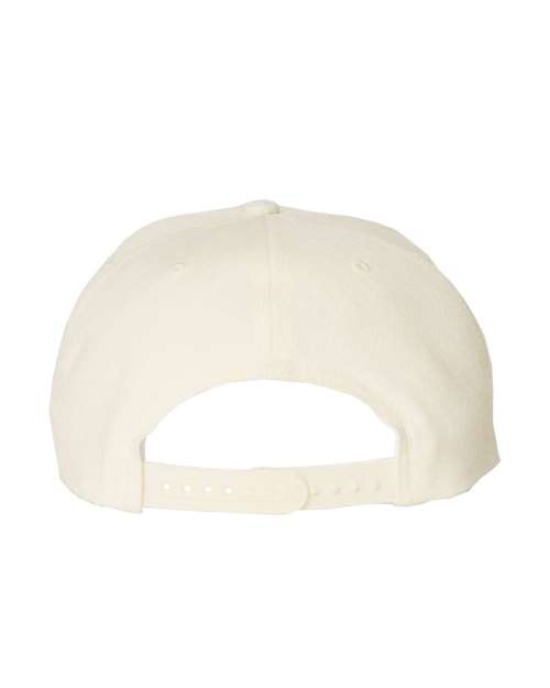 Yupoong 6089M Premium Flat Bill Snapback Cap - Natural - back