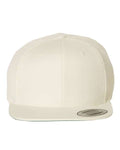 Yupoong 6089M Premium Flat Bill Snapback Cap - Natural - front