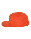 Yupoong 6089M Premium Flat Bill Snapback Cap - Orange - side