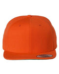 Yupoong 6089M Premium Flat Bill Snapback Cap - Orange - front